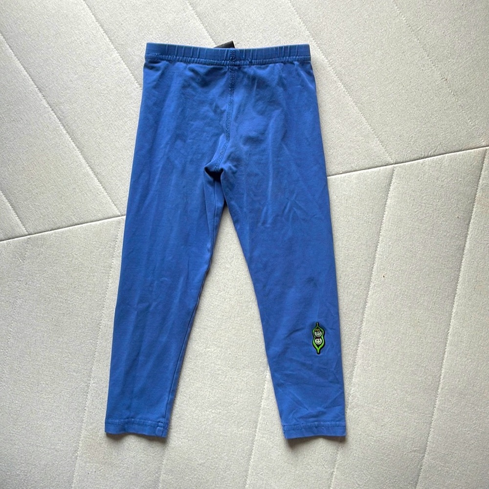 Peekaboo Beans navy leggings. Size 3